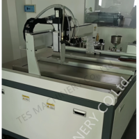 Mesin dispenser lem otomatis, lem AB epoksi resin pencampur AB cairan ganda tiga sumbu 3d stiker kubah epoksi