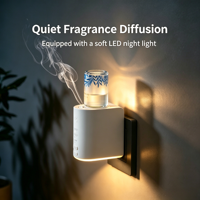 Diffuseur d'arômes mural sans eau pour la maison, diffuseur d'huiles essentielles à brancher avec 3 modes de diffusion et veilleuse LED