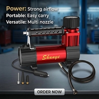 Compresseur d'air métallique 12V DC OEM&ODM pour voiture, moto, camion avec moniteur de pression des pneus portable 150psi