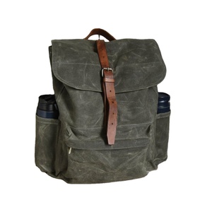 Wholesale Men's Backpacks Vintage Mens Wax Canvas Backpack Fashion Men's <strong>Travel</strong> <strong>Rucksack</strong> - Product Image 1