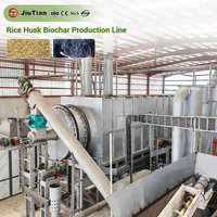Usine de carbonisation des balles de riz (déchets agricoles) pour la production de biochar et la séquestration du carbone