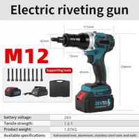 Haute puissance M3-M12 sans brosse sans fil électrique tirer vis écrou pistolet Portable de qualité industrielle batterie au Lithium outils aveugle riveteuse