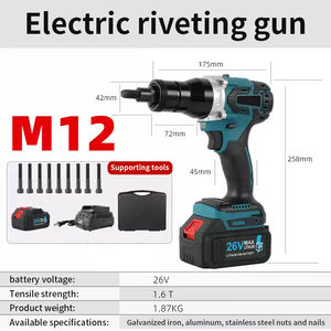 Pistola de tuerca de tornillo de tracción eléctrica inalámbrica sin escobillas de alta potencia, herramientas de baterí<span class=keywords><strong>a</strong></span> de litio de grado Industrial portátil, remachadora ciega - Product Image 2