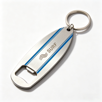 Porte-clés décapsuleur en acier inoxydable brossé de qualité supérieure, personnalisable avec logo gravé, pour souvenirs et artisanat