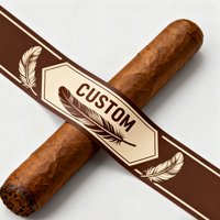 Étiquettes autocollantes personnalisées holographiques, résistantes à l'huile et durables pour bandes et anneaux de cigares cubains de qualité supérieure