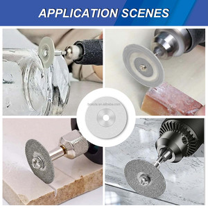 Boasta 22mm Diamant-Trennscheiben-Set <span class=keywords><strong>Mini</strong></span>-Rotationswerkzeug Schneidrad mit 2 Dornen für Glas, Keramik, Stein, Schmuck - Product Image 3