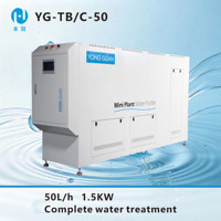 Système de purification d'eau complet YONG GUAN YG-TB/C-50 1.5KW Mini Plant Ceramic Membrane 50L/h pour usage quotidien