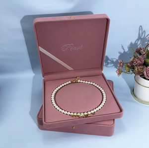 Nuevo Joyero para Collares con Hebilla Dorada, Esquinas Redondeadas, Joyero Grande de Alta Calidad, Caja de Embalaje de Joyería de Franela - Product Image 5