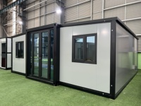 Maison préfabriquée moderne en conteneur extensible de 20, 30 ou 40 pieds, avec 2 ou 3 chambres, salle de bain, galvanisée, mobile et empilable, pour installation sans chantier