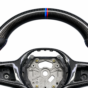 Volant de voiture en fibre de carbone avec LED, <span class=keywords><strong>prix</strong></span> de gros direct usine, pour BMW Séries 3 et 5 (F10, F30, F20, F90, F01, F12, M3, Z4, X1, X6) - Product Image 4