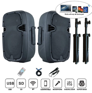 Chuyên Nghiệp 800W 2-Cách PA Hệ Thống Loa 2x8 "Loud Đảng Loa Với Bt & TWS Hoạt Động & Thụ Động Âm Thanh Nhựa Đứng Bộ - Product Image 4