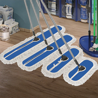 Serpillère industrielle robuste pour sols de terrain de basket, serpillère plate en coton bleu pour le nettoyage des hôpitaux, entrepôts et hôtels