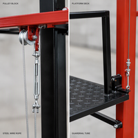 Échafaudage électrique avec câble en acier épaissi pour la manutention de matériaux, machine de levage, échafaudage électrique