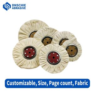 Fabrik <span class=keywords><strong>6</strong></span> Zoll Faltbares Luftwindrad Stoffrad Schleifwerkzeuge Weißes Baumwoll-Polierrad zum Polieren und Schleifen - Product Image 4