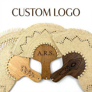 Abanico de Bambú y Hierba de Río Trenzado a Mano, Ecológico, con Logotipo Personalizado, para Regalo o Decoración del Hogar - Product Image 3