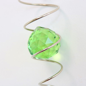 Venta al por mayor bola mirando espiral cola viento Spinner estabilizador colgante vidrio jardín adornos colas para viento Spinners - Product Image 4