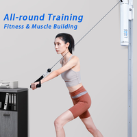 Station de musculation intelligente tout-en-un à 6 vitesses réglables pour squats, haltères, barres et remises en forme du corps entier à domicile