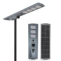 Haute qualité 50w 100w 1080P tout en un lampadaire lampadaires solaires avec caméra de vidéosurveillance