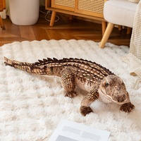 Peluche Crocodile Réaliste de Dessin Animé en Gros, Poupée Crocodile Verte ODM pour Garçon, Jouet Confortable Rembourré avec Remplissage en Coton PP