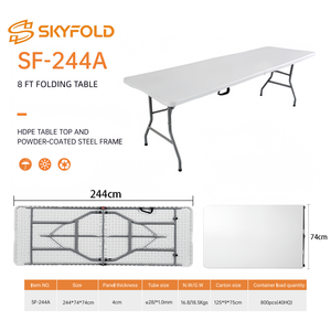 Tavolo Pieghevole Leggero <span class=keywords><strong>da</strong></span> Esterno 2026 di Tendenza, Tavolo <span class=keywords><strong>da</strong></span> Pranzo Pieghevole Moderno per Giardino, Vendita all'Ingrosso - Product Image 1