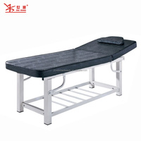 Lit de beauté simple, lit de massage, table de massage de salon, table de soin du visage en métal, mobilier de spa pour hôtel, école