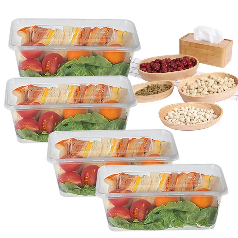 Tùy chỉnh Deli container với nắp, nhựa dùng một lần kín thực phẩm lưu trữ container