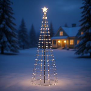 Luces para Árbol de Navidad, 118.1 Pulgadas, LED Blanco Frío, Clasificación IP65, Iluminación Navideña para Exteriores - Product Image 2