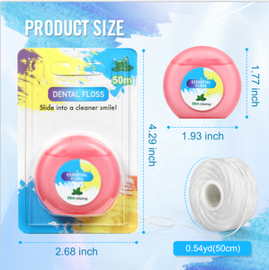 Distributore di rotoli per Flosser dentale 50m alla rinfusa in Nylon carbone con sapore di menta filo interdentale di alta qualità - Product Image 1