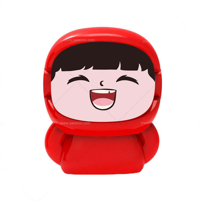 Mini Portable for Wireless Speaker with RGB Breath Light Battery Powered 5-10W Robot Speaker Face-changing Girl