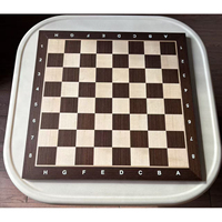 Échiquier en bois d'ébène noir, taille 540x540x15mm, avec tuiles carrées de 58x58mm