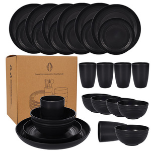 <span class=keywords><strong>Vaisselle</strong></span> <span class=keywords><strong>de</strong></span> cuisine 24 pièces <span class=keywords><strong>de</strong></span> qualité supérieure incassable au micro-ondes, ensemble <span class=keywords><strong>de</strong></span> <span class=keywords><strong>vaisselle</strong></span> en plastique avec paille <span class=keywords><strong>de</strong></span> blé <span class=keywords><strong>pour</strong></span> <span class=keywords><strong>8</strong></span> <span class=keywords><strong>personnes</strong></span> - Product Image 2