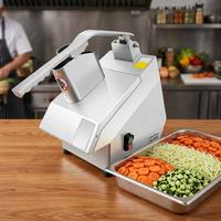 Machine à trancher les légumes et les fruits électrique de comptoir, en acier inoxydable, automatique, pour trancher les concombres, les pommes de terre, les carottes