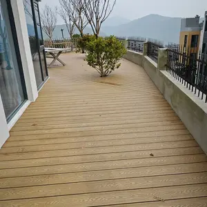 Ngoài trời Vườn UV kháng gỗ sàn nhà máy bán buôn Gỗ nhựa composite WPC decking