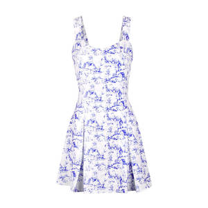 เดรสสั้นทรงเอไลน์ผ้าชีฟองลายเสือดาวสำหรับผู้หญิง สไตล์ลำลอง คอวี โชว์หลัง คอลึก เซ็กซี่ เหมาะสำหรับใส่เที่ยวเล่นช่วงฤดูใบไม้ผลิ/ฤดูร้อน - Product Image 4