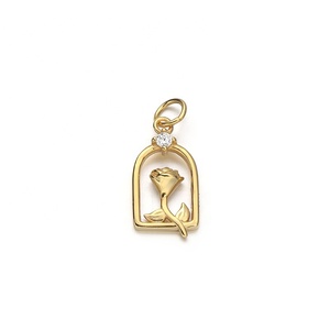 Nouveaux accessoires de mode personnalisés en argent sterling s925 <span class=keywords><strong>petit</strong></span> <span class=keywords><strong>prince</strong></span> rose pendentif DIY bracelet collier pendentif - Product Image 5