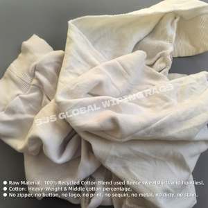 Trapos de limpieza industriales de algodón 100% reciclado, 10LB 50LB, trapos de lana recuperados de color blanco, caja de trapos - Product Image 4