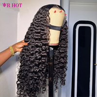 Peluca de Cabello Humano Rizado Birmano Natural, Peluca Frontal de Encaje HD 13x4 Sin Pegamento, Encaje Pre-cortado, Pelucas de Cabello Vietnamita Natural para Mujeres Negras