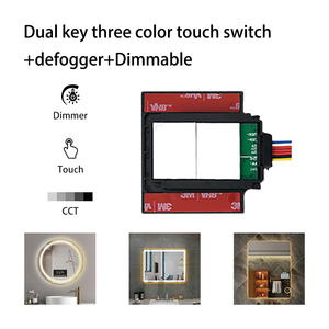 Dual Key ba màu cảm ứng chuyển đổi defogger Dimmable <span class=keywords><strong>led</strong></span> phòng tắm gương cảm ứng chuyển đổi Quy Nạp IDM <span class=keywords><strong>Proximity</strong></span> cảm biến chuyển đổi - Product Image 2