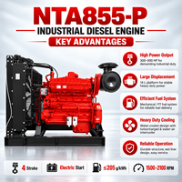 Moteur diesel industriel CUMMINS NTA855-P Série 300-500HP 1500-2100RPM pour pompe incendie, pompe à eau, drainage d'urgence, OEM