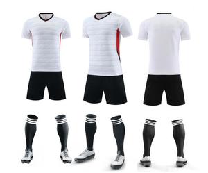 Maillot de football personnalisé OEM, design élégant, haute qualité, manches courtes, été, 100% polyester, respirant, séchage rapide, fabriqué en usine - Product Image 1