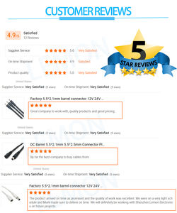 DC-voedingskabel 20 AWG koper 2,1 mm x 5,5 mm mannelijke stekker IP65 12V 5A adapter blote draad open uiteinde - Product Image 6