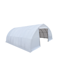 Abri à treillis simple 9x12m en acier galvanisé, toit robuste, imperméable, résistant aux UV et au vent, pour entrepôt extérieur et stockage de voitures