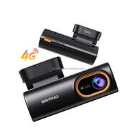 Caméra de sécurité de voiture miniature DVR connectée à la carte SIM 4G LTE 2K+1080P, contrôle par application mobile, caméra de tableau de bord bidirectionnelle, dashcam