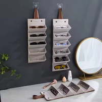Étui à lunettes de voyage avec 1/2/3/4/5/6 emplacements organisateur de lunettes de soleil Pu plusieurs paires boîte de rangement de lunettes suspendus porte-lunettes