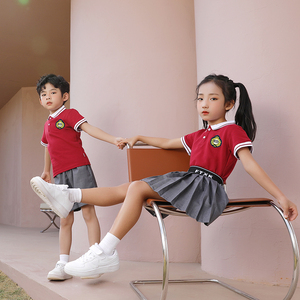OEM Chàng Trai Và Cô Gái Hai Mảnh Mùa Hè Đồng Phục Thiết Lập Tùy Chỉnh Thiết Kế Polo Áo Sơ Mi Và Váy Trẻ Em Tiểu Học Cao Kid Đồng Phục Học - Product Image 3