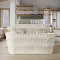 Meilleure vente : Vitrine pliable en papier kraft style Art Déco, présentoir pour magasin de vêtements, usage commercial et domestique, écologique