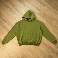 Fabricant de sweats à capuche : Sweat-shirt uni oversize épais en coton molletonné 500 g/m², effet délavé à l'acide