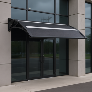 Toldo para Puerta Comercial, Negro, PC 47.2x29.5, Impermeable, Diseño Contemporáneo - Product Image 2