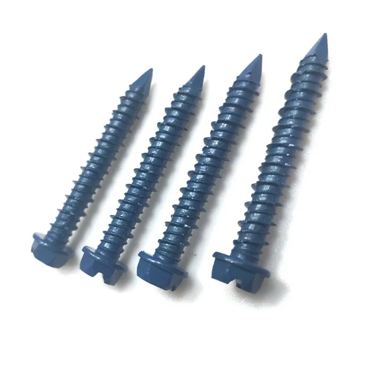 Excellent Quality furniture hardware, Hex Flange Head Galvanized 10B21 white Stainless steel concrete masonry anchor screws/