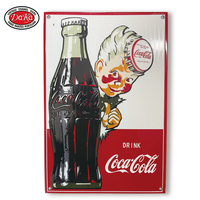 Plaque décorative en émail de porcelaine avec logo de la marque de boissons gazeuses 7 Up